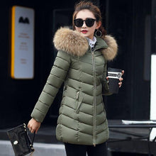 Load image into Gallery viewer, New Arrival Parkas Fashion Coats Women Winter Sweater Fur Collar Hood Warm Cotton Coat Women Clothes - Lifestyles Intra Asia
