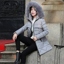 Load image into Gallery viewer, New Arrival Parkas Fashion Coats Women Winter Sweater Fur Collar Hood Warm Cotton Coat Women Clothes - Lifestyles Intra Asia