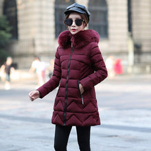Load image into Gallery viewer, New Arrival Parkas Fashion Coats Women Winter Sweater Fur Collar Hood Warm Cotton Coat Women Clothes - Lifestyles Intra Asia