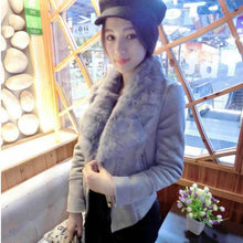 Load image into Gallery viewer, Women Suede Coat  Fur Collar Zipper Thick Slim Short Jacket Outwear - Lifestyles Intra Asia