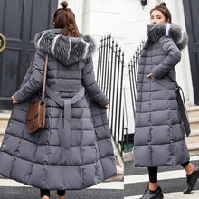Load image into Gallery viewer, Warm Cotton-Padded Long Sleeve  Winter Jacket Long Hooded 2019 Fashion Snow Clothing Parkas Women - Lifestyles Intra Asia